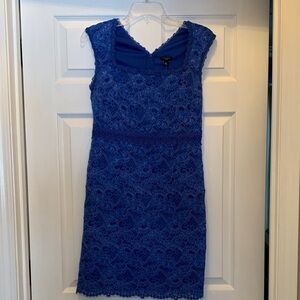 Ann Taylor Royal Blue Lace Mini Dress